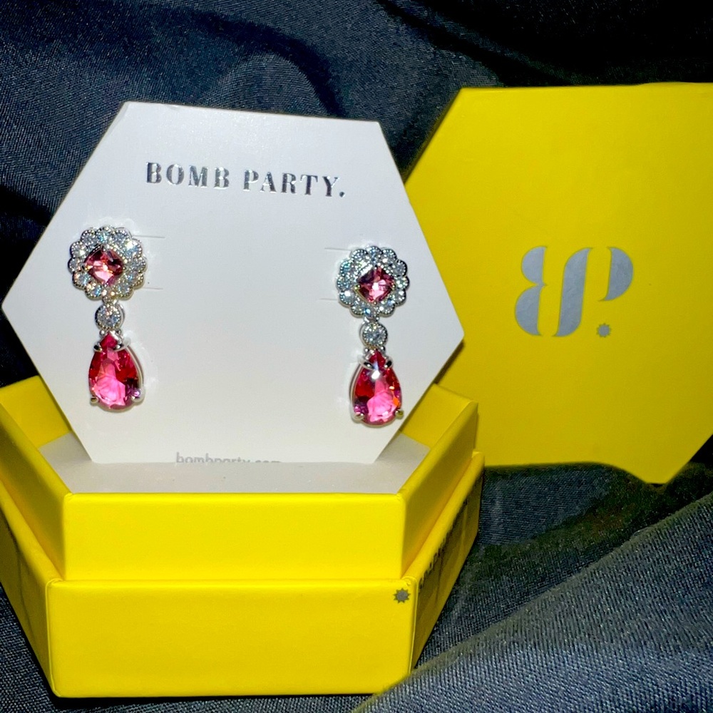 Bomb Party 💕 Pink tourmaline Earrings